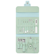 (Nail clipper a) 16Pcs Manicure Tool Kit Portable Nail Clippers Set With Ear Spoon Nail File Trimmer Eyebrow Scissors Dead Skin Removal Tool