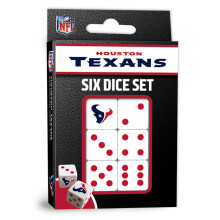 MasterPieces Game Day - NFL Houston Texans - Set de 6 Dados con Logo del Equipo