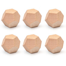 6 Wooden 12 Sided Geometric Forms Ready for Artistic