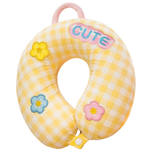 Comfortable Pillow With Memory Foam Ideal For Long-Yellow