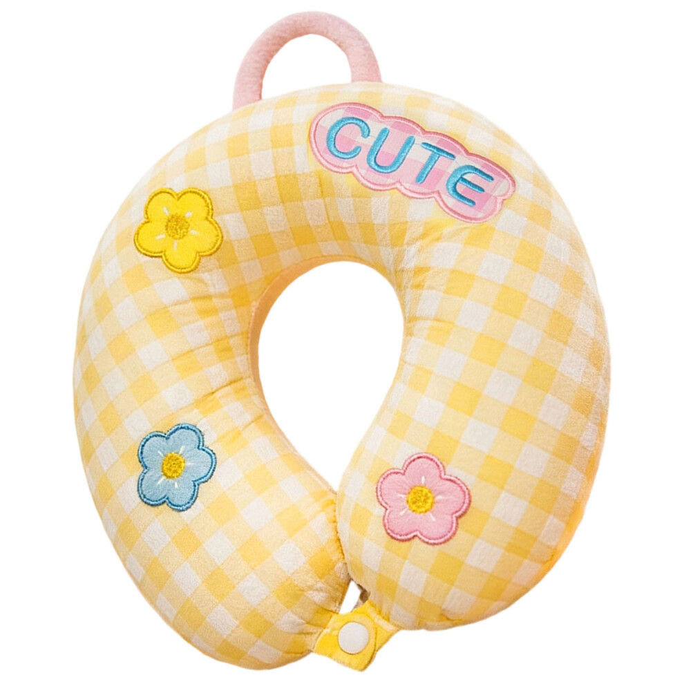 Comfortable Pillow With Memory Foam Ideal For Long-Yellow
