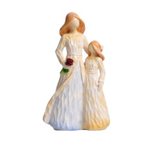 Hars familiestandbeeld, familiesculptuur ornament moeder en-1