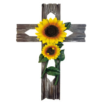 Wooden Crosses Wall Hanging Carved Crucifix Ornament For-034