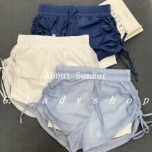 (white, XXL) Ultra-Light 3-in-1 LNU Sports Shorts with Drawstring Breathable Casual Shorts Men Quick-Dry Outdoor Running Pants