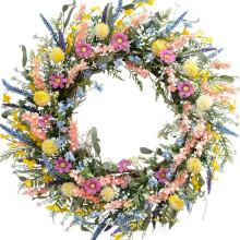 Artificial Flower Wreath 40X40Cm Weather Resistant-Styles 1