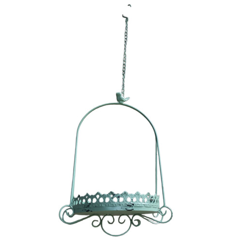 Decorative Iron Hanging Basket Bird Feeders Romantics-Green