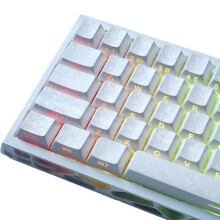 82Key PBTs Backlits Keycaps Carbon Fiber Texture Design-Weiß
