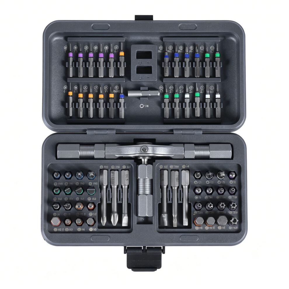 66 In 1 Precisions Magnetic Ratcheting Screwdriver Set Featuring 7704001231977