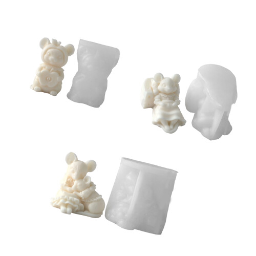 Cheese Themed Creature flexible Shape Set Of 3 For