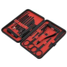 25-26 Nail Clippers 18-piece Black Nail Clippers Set Manicure Nail Scissors Manicure Set Fixed Logo