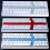 Clear Side Printed Unique Art Keycaps 19-Key For Gaming-Red 5