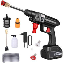 Cordless High Pressure Washer, 30 Bar High Pressure with 21V Batteries, 20000 RPM, 5M Hose, Battery-Powered High Pressure Washer