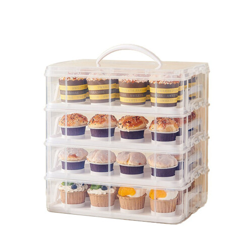 Boîte de rangement de gâteaux à 3 niveaux, plastique ABS,