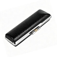 Étui porte-tampon Portable en cuir PU, boîte de-motif noir