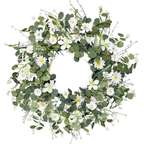 Elegant Artificial Daisy Vine Wreath Easter Wall Decors For