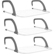3 Pack 5 Bar Radiator Airer | White Over Heater Dryer