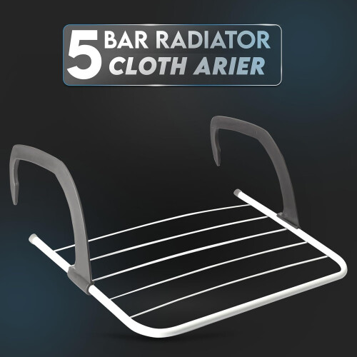 3 Pack 5 Bar Radiator Airer | White Over Heater Dryer 1