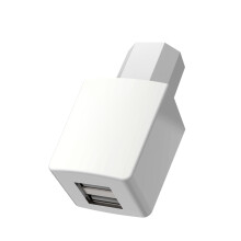 Adaptateurs de charge USB, dispositif-Double USB blanc