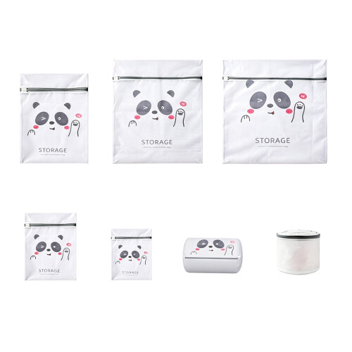 Washing Machine Safe Mesh Bag Thickened Zippered-Panda 1