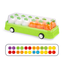 Kreatives Spielbus-Spielzeug mit passenden Farben und Formen für