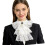 Collier élégant en polyester réglable en dentelle de style-Blanc 1