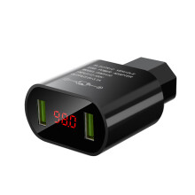 Digitale Display Elektrische Fiets Oplaadadapter 12-100V-Zwart