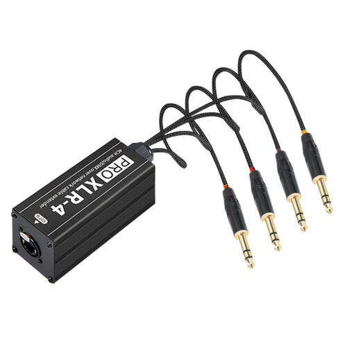 4 Channel XLR Balun Auditory Converter Compactly Design-6.35