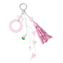 Trendy Acrylic Keychain With Heart And Star Motif-fish cakes