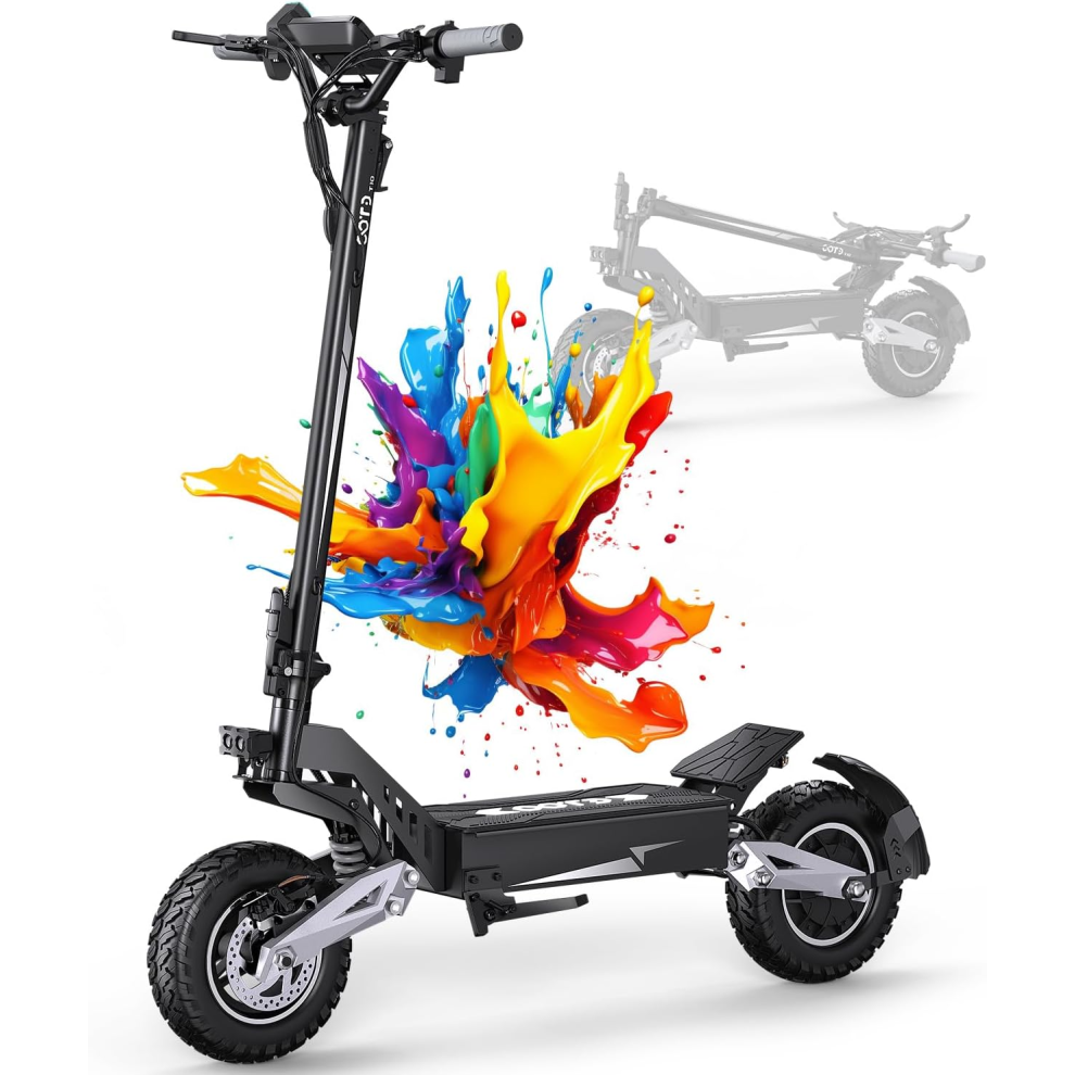 Ootd T10 11" Off-Road Electric Scooter 48V 18Ah Foldable E-Scooter Grey