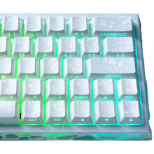 Original Profile Keycaps Carbon Fiber Texture PBTs-White