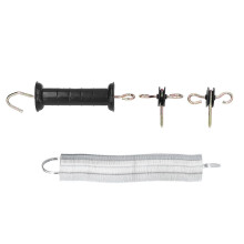 Electric Fence Gate Kit PP Iron 5 Meters Animal Spring Door Accessory with Handle Insulated Nail for Livestock