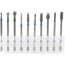 10Pcs Ceramic Nail Drill Bits Set Remove Acrylic Gel Cuticle Nail File Bit Tools