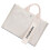 Comfortabele canvas tas schoudertas met magnetische sluiting-Wit 1