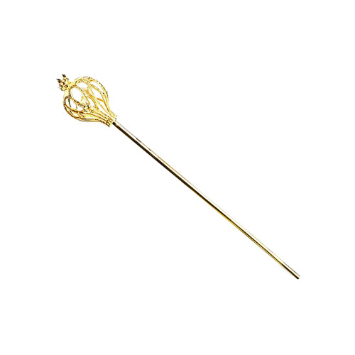 Fonkelende strass gouden kostuumscepter voor