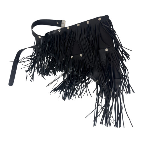 Ceinture de taille en PU, Design à pompons tendance, taille