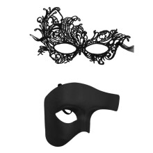 Comfortabel ademend halfgelaatsmasker voor maskeradeballen-Zwart