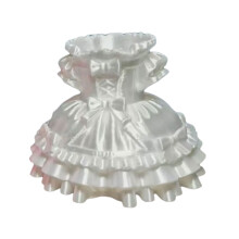 3D Printed Dress Pen Stand Decorative Plastic Pencil Cup-White