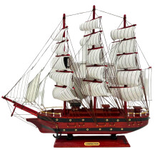 Confection Model Ship 1a With Display Stand Assembled 50cm Handmade