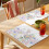 Platzsets mit Hasen- und Blumenmuster, 33 x 48 cm, 4er-Pack 4