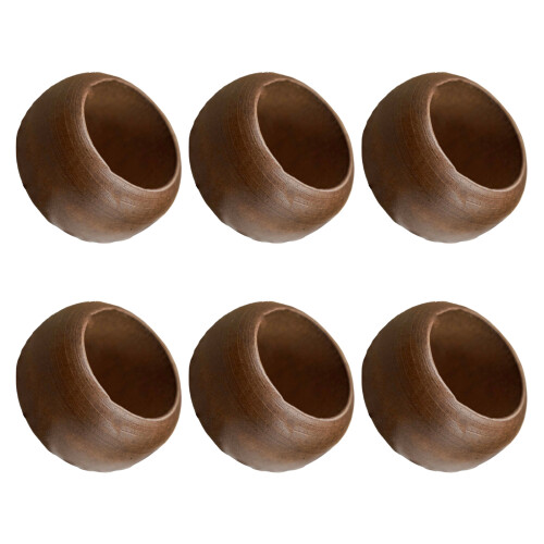 Packung mit 6 einzigartigen Taschentuchringen,-braun