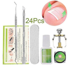 professional 6pcs/set Ingrown Straightening Patch Foot Care Kit Nail Corrector|cuticle Scissors