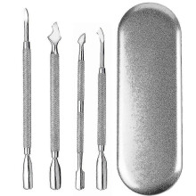 cuticle Pusher Set Double End Steel Manicure Pedicure Kit Nail Art Remover Tools|cuticle Pushers