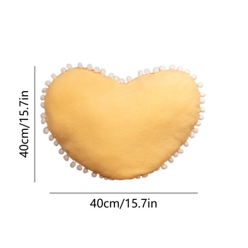Cojín decorativo de algodón con forma de corazón, 40x40 cm. 2