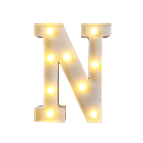 LED-Leuchtbuchstaben – Rosa Glitzer-Alphabet 1