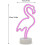 Letreiro de LED em formato de coração rosa com base. 4