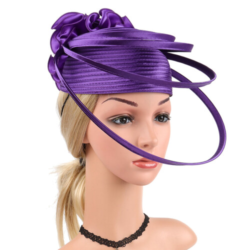 Μωβ κορδέλα κεφαλής Fascinator για γυναίκες – Tea Party & 1