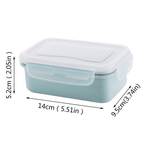 Luchtdichte lunchbox, blauw, stapelbaar, vaatwasmachinebestendig. 2