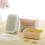 Luchtdichte lunchbox, blauw, stapelbaar, vaatwasmachinebestendig. 5