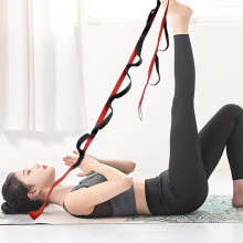 Cinghia per stretching yoga a 10 anelli, non elastica, per esercizi di fisioterapia, yoga, pilates, stretching e allenamento della flessibil