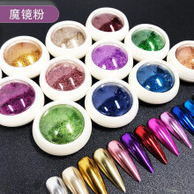 (LMJ01) 2pcs Nail Mirror Powder Electroplated Metallic Mirror Powder High Glitter Flash Laser Titanium Gold Powder Multi-color Optional Nail Art Tool